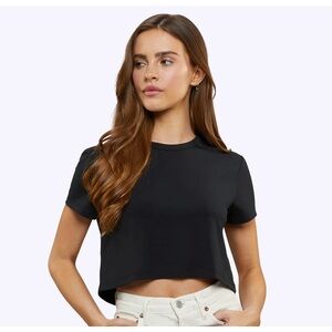 Cuts Clothing Almost Friday Cropped Tee Black Size Small